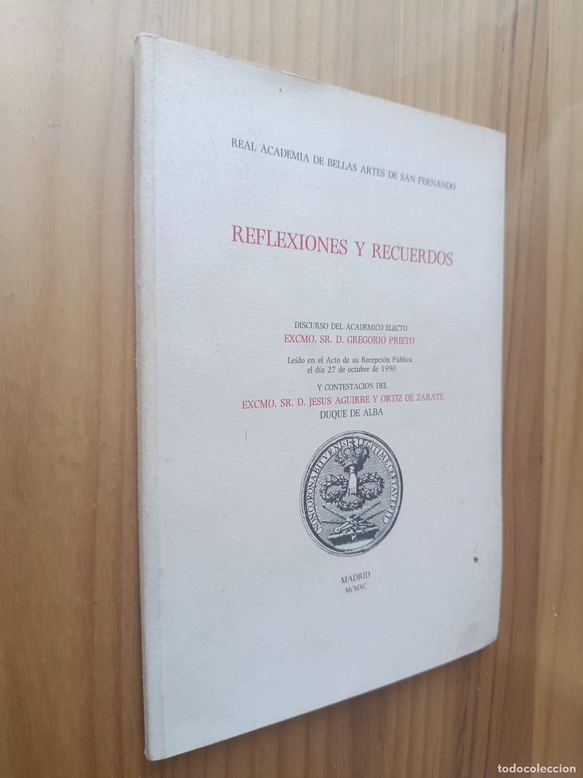 Libros: Reflexiones y recuerdos. - GREGORIO PRIETO - Foto 1