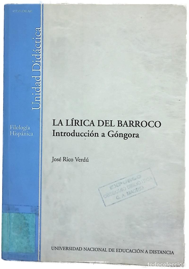 Libros: La l&iacute;rica del Barroco introducci&oacute;n a G&oacute;ngora
