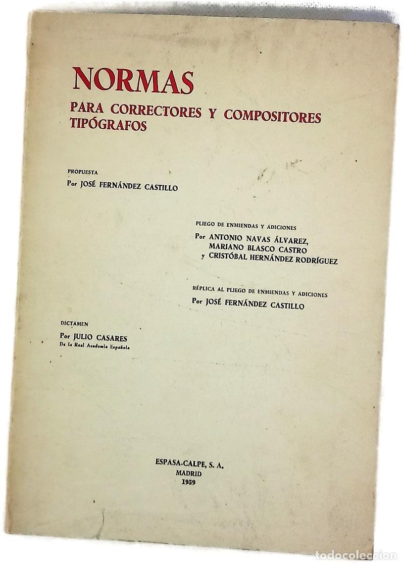 books: Normas para correctores y compositores tip&oacute;grafos