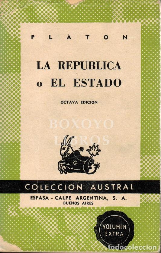Livres: PLAT&Oacute;N. La Rep&uacute;blica o el Estado