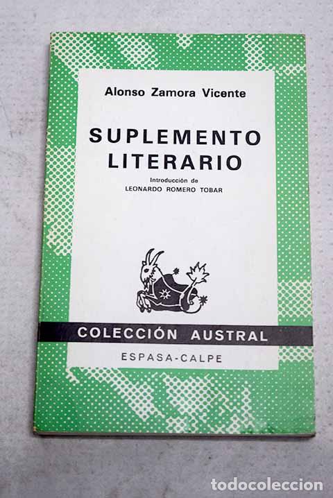 Livros em segunda m&atilde;o: Suplemento literario.- Zamora Vicente, Alonso
