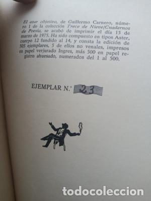 Libros: EL AZAR OBJETIVO - GUILLERMO CARNERO - Foto 3