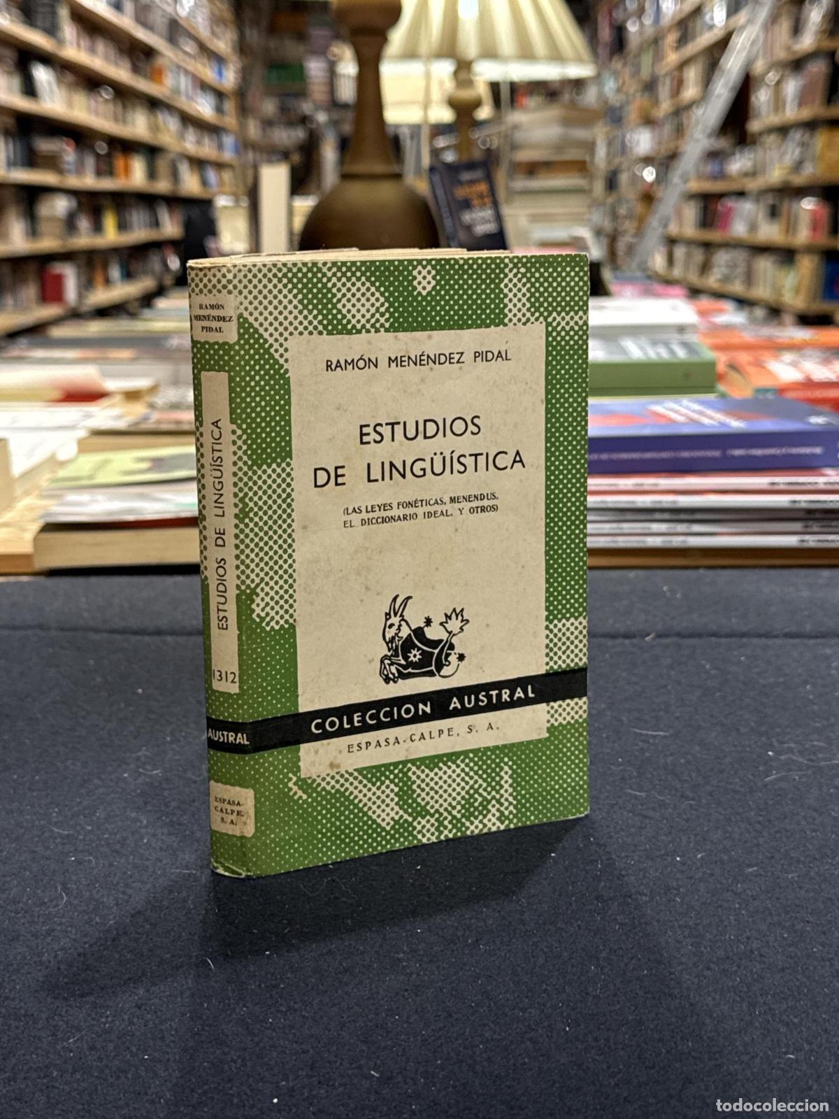 Libros: Estudios de ling&uuml;istica - Ram&oacute;n Men&eacute;ndez Pidal