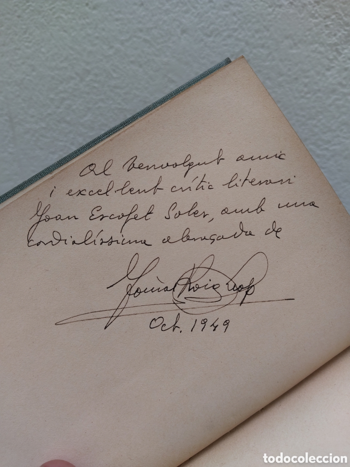 B&uuml;cher: TOM&Agrave;S ROIG I LLOP LA NOIA DE BRONZE DEDICAT&Ograve;RIA AUTOGRAFA