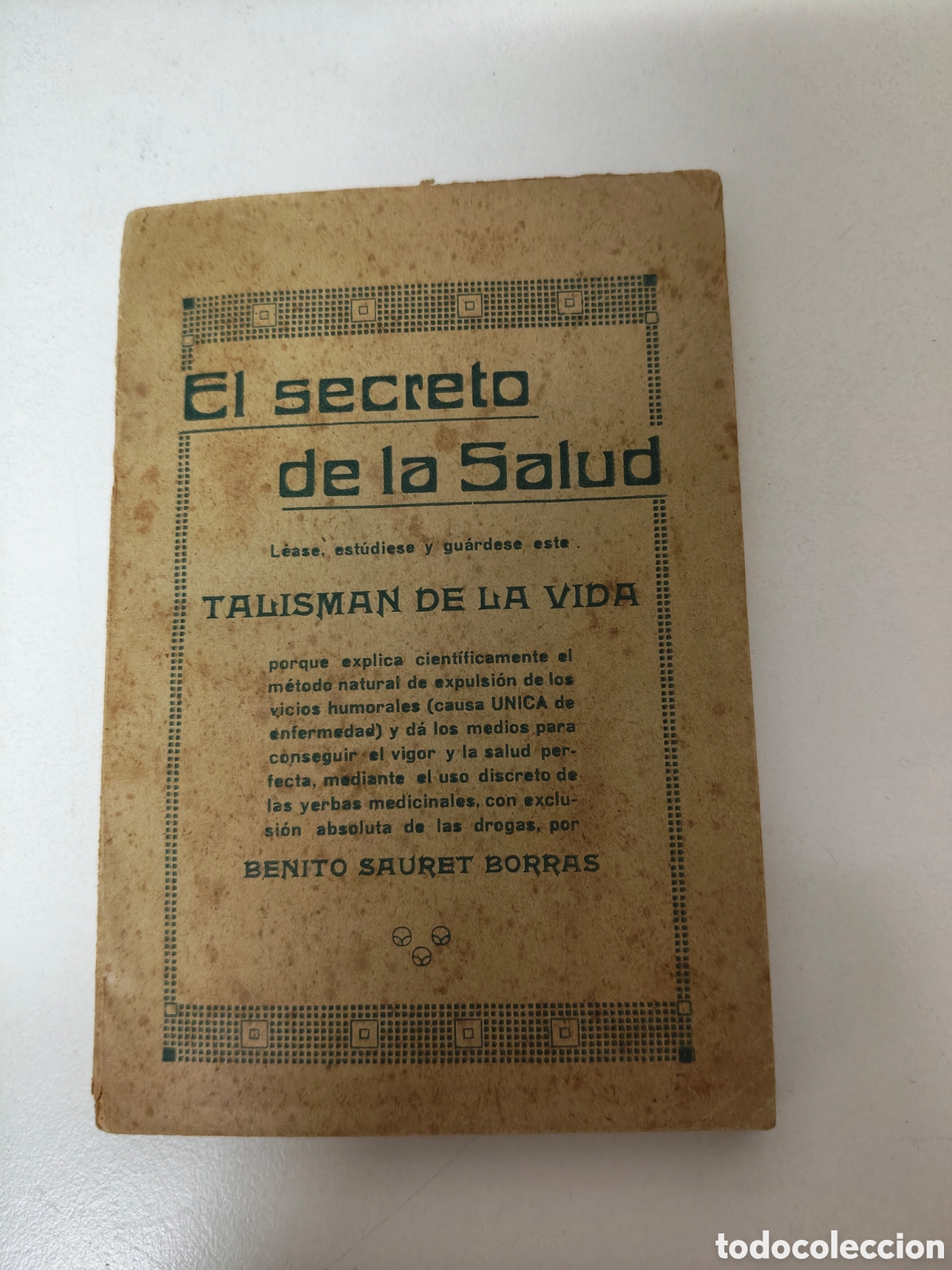 Libros: El secreto de la salud talism&aacute;n de la vida