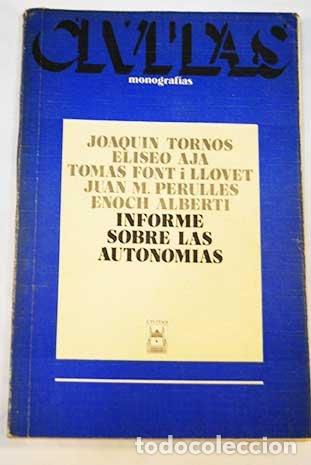 Libros: Informe sobre las autonomias