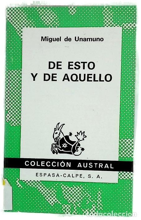 Libros: De esto y de aquello - Unamuno, Miguel de