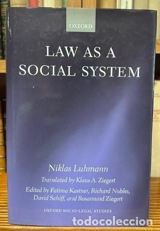 Libros: LAW AS A SOCIAL SYSTEM - LUHMANN, Niklas