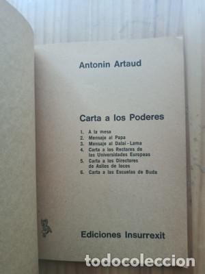 Libros: CARTA A LOS PODERES - ANTONIN ARTAUD - Foto 3