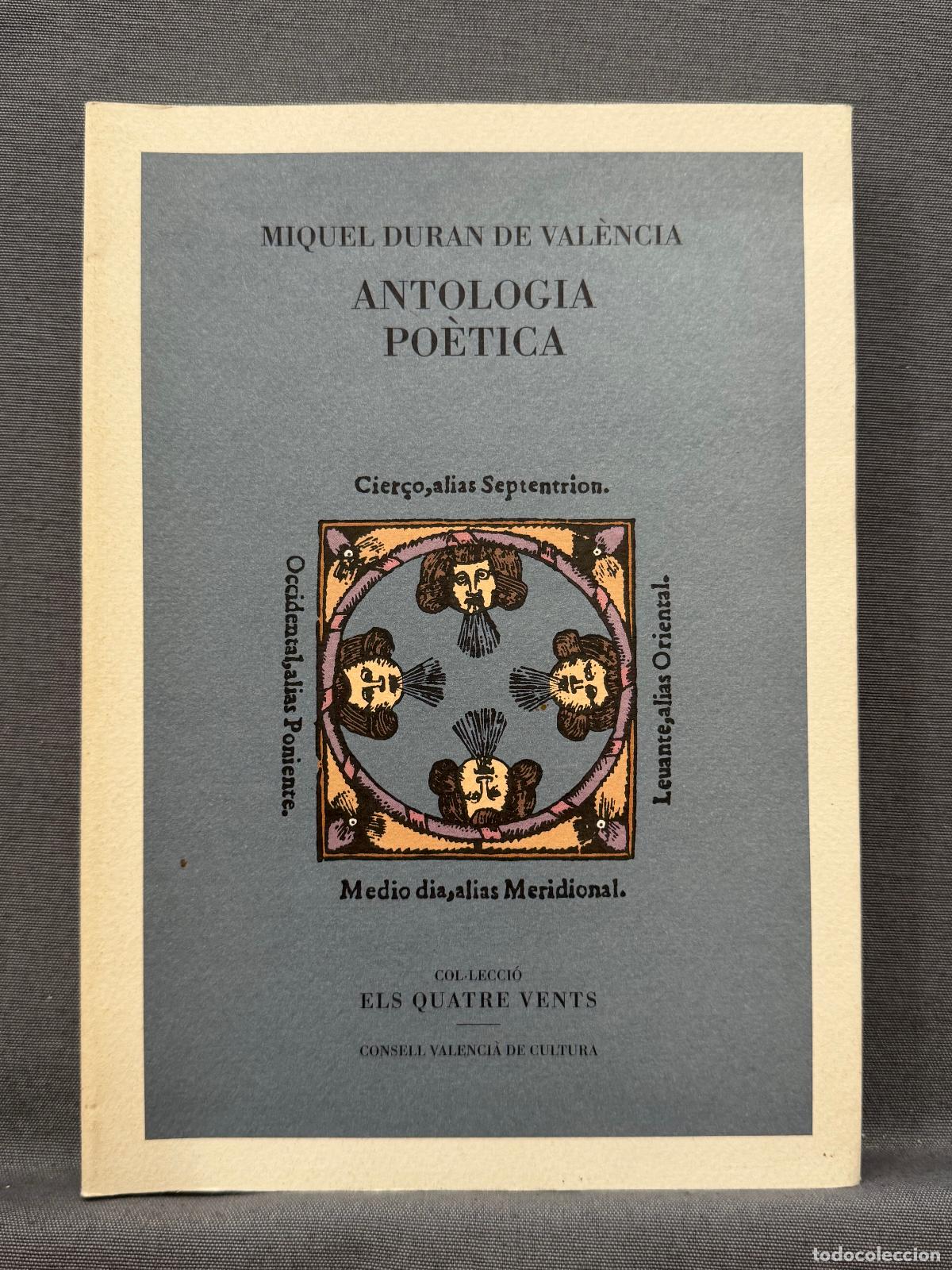 B&uuml;cher: ANTOLOGIA PO&Egrave;TICA. - DURAN DE VAL&Egrave;NCIA, MIQUEL.