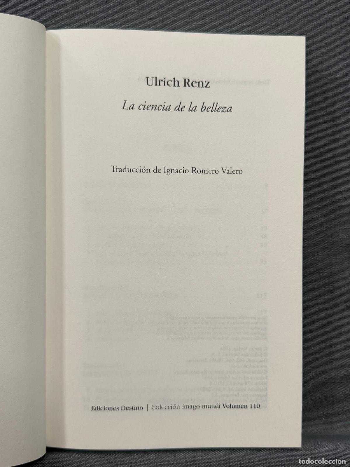 Libros: LA CIENCIA DE LA BELLEZA. - RENZ, ULRICH. - Foto 5