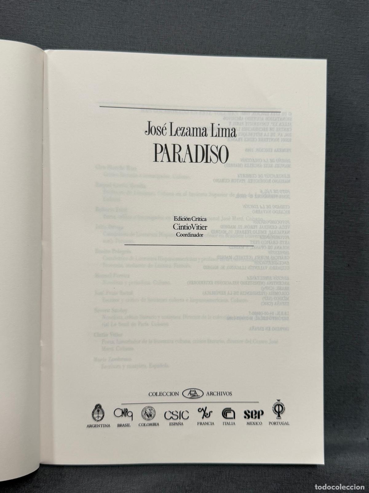 Libros: PARADISO. - LEZEMA LIMA, JOS&Eacute;. - Foto 3
