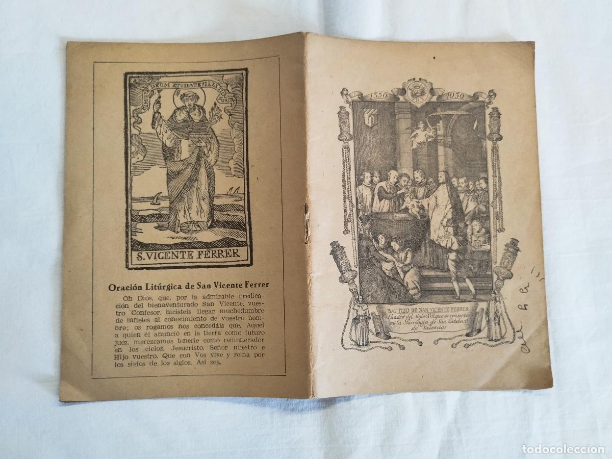 Libros: FOLLETO CONMEMORATIVO Y DEVOCIONARIO SAN VICENTE CFERRER. V Centenario de la canonizaci&oacute;n. - Jos&eacute; M.