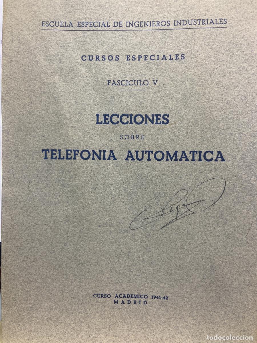 Livres: LECCIONES SOBRE TELEFON&Iacute;A AUTOM&Aacute;TICA. Cursos especiales. Fasc&iacute;culo V. -