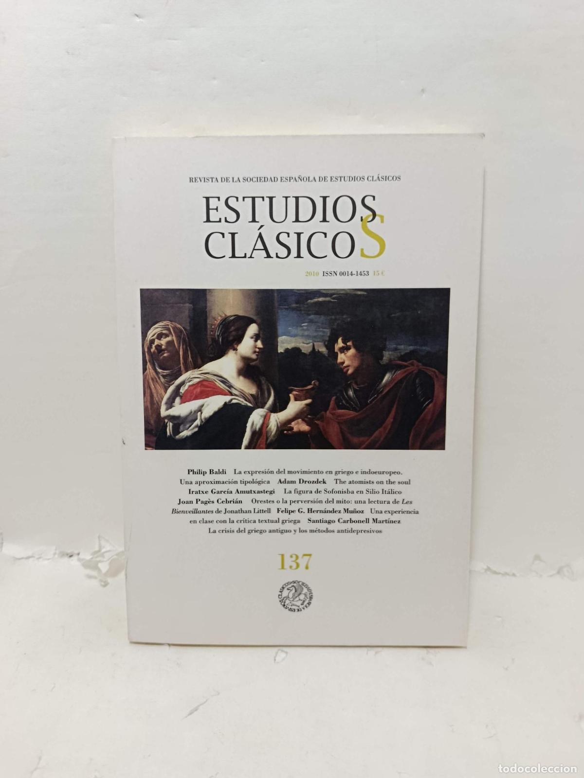 Livros em segunda m&atilde;o: ESTUDIOS CL&Aacute;SICOS. Revista de la Sociedad Espa&ntilde;ola de Estudios Cl&aacute;sicos, 2010, n&uacute;mero 137 - Varios A