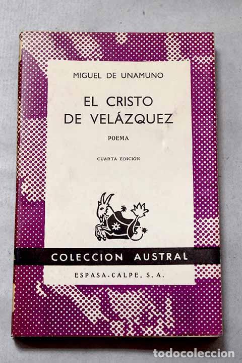 Libros: El Cristo de Vel&aacute;zquez: poema.- Unamuno, Miguel de