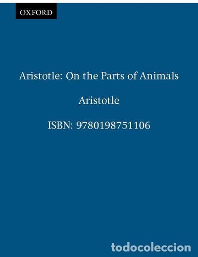 Libri di seconda mano: Aristotle: On the Parts of Animals- 9780198751106