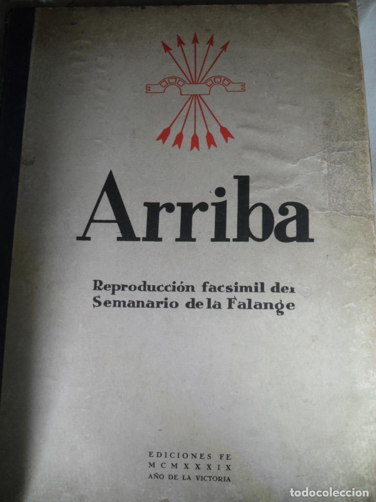 Libros: ARRIBA REPRODUCCION FACSIMIL DEL SEMANARIO DE LA FALANGE DEL N&ordm; 1 AL 12 1935-1936 - VARIOS