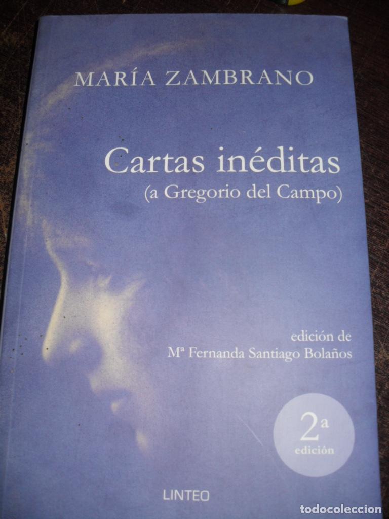 books: CARTAS INEDITAS (A GREGORIO DEL CAMPO) - MARIA ZAMBRANO