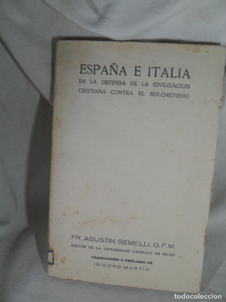 Livros em segunda m&atilde;o: ESPA&Ntilde;A E ITALIA EN DEFENSA DE LA CIVILIZACION CRISTIANA CONTRA EL BOLCHEVISMO - FR. AGUSRIN GEMELLLI