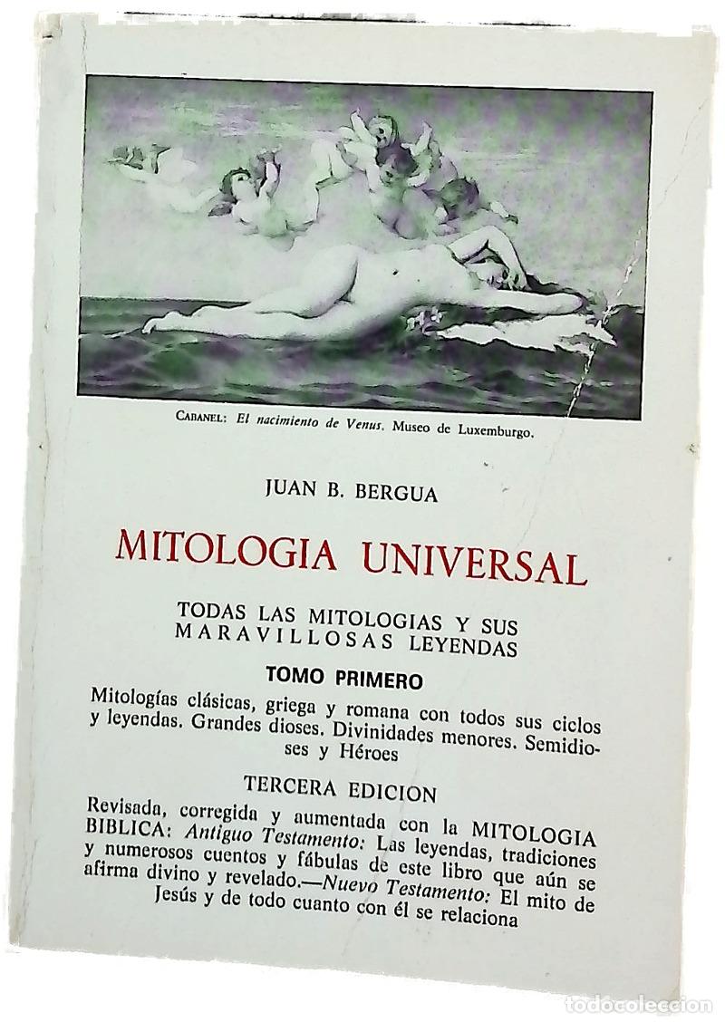 Libros: Mitolog&iacute;a Universal tomo primero
