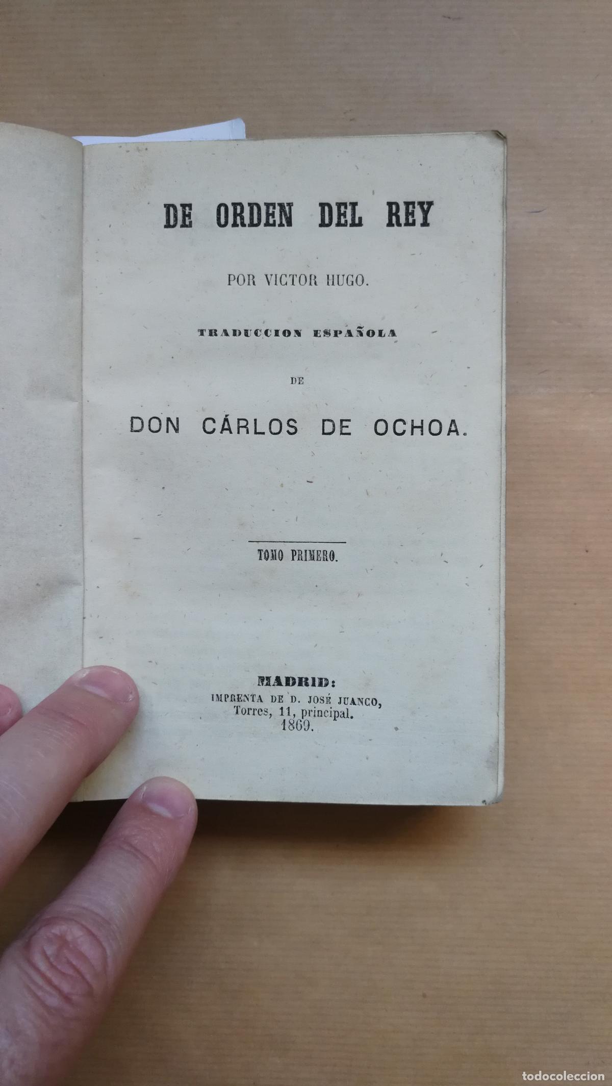 Libros: DE ORDEN DEL REY. 4 tomos en 1 Vol. - &rdquo;HUGO, Victor.&rdquo;