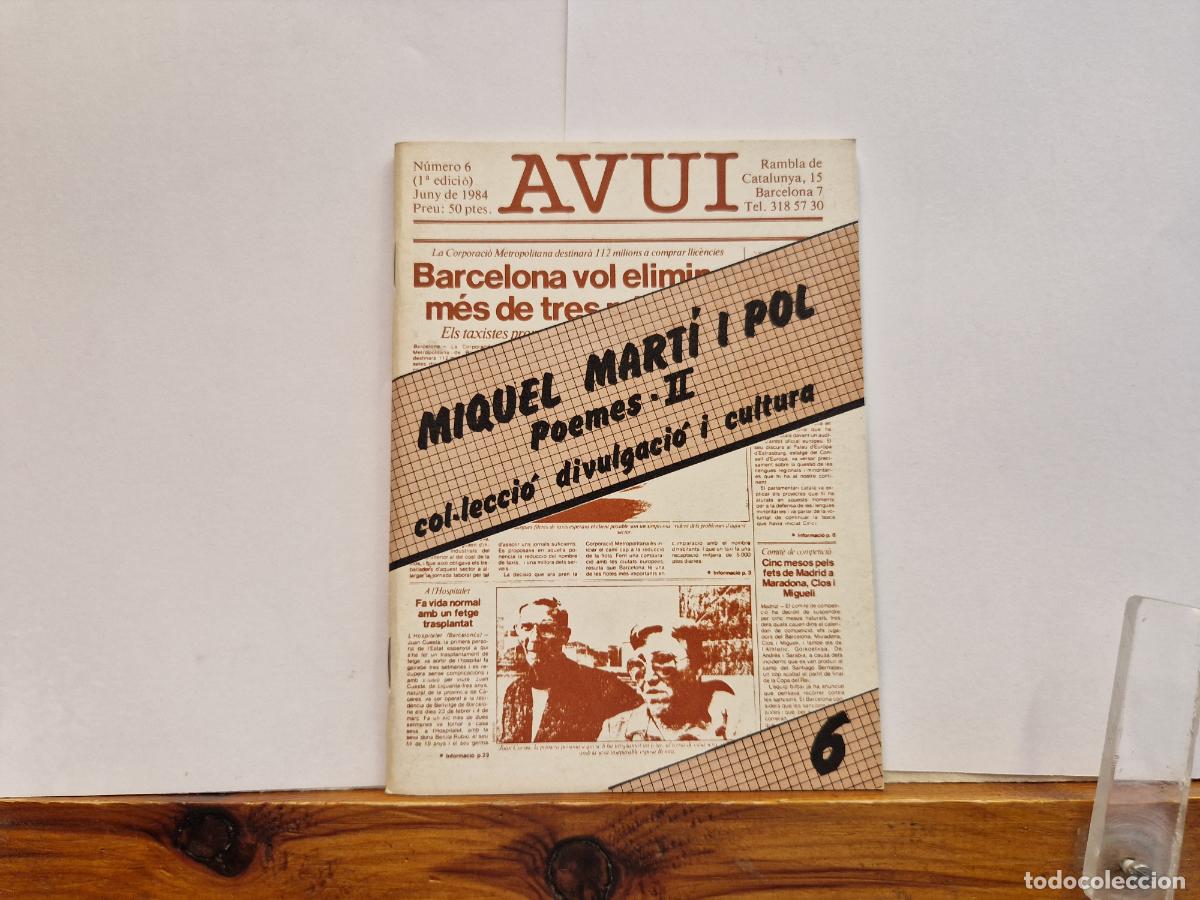 Libros: AVUI. MIQUEL MARTI I POL. POEMES II. JUNY DE 1984
