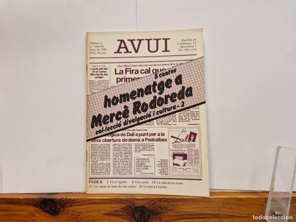 Libros: AVUI. HOMENATGE A MARCE RODOREDA. JUNY 1983