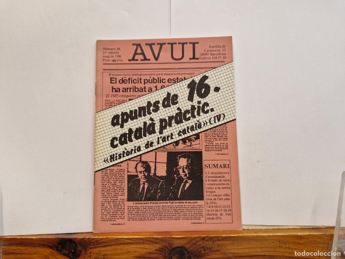 Libros: AVUI. APUNTS DE CATALA PRACTICA 16. MAIG 1986