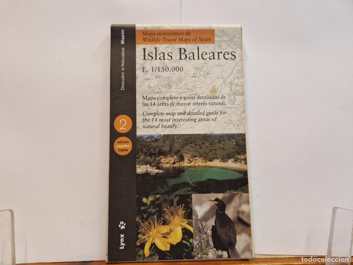 books: ISALAS BALEARES. E.1-150.000. MAPA COMPLETO Y GUIAS DETALLADAS DE LAS 14 AREAS DE INTERES NATURAL.