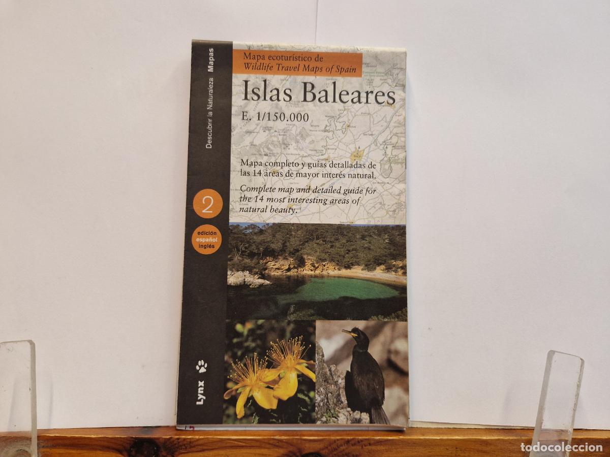 books: ISALAS BALEARES. E.1-150.000. MAPA COMPLETO Y GUIAS DETALLADAS DE LAS 14 AREAS DE INTERES NATURAL.