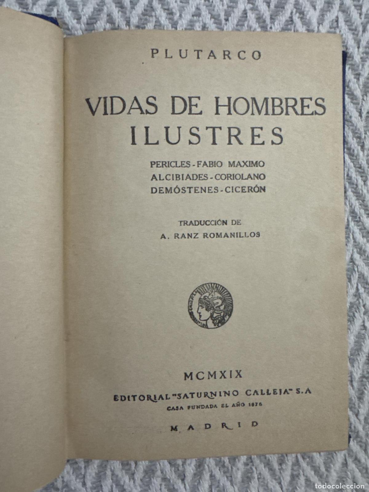 Libros: Vidas de hombres ilustres - Plutarco - Foto 4
