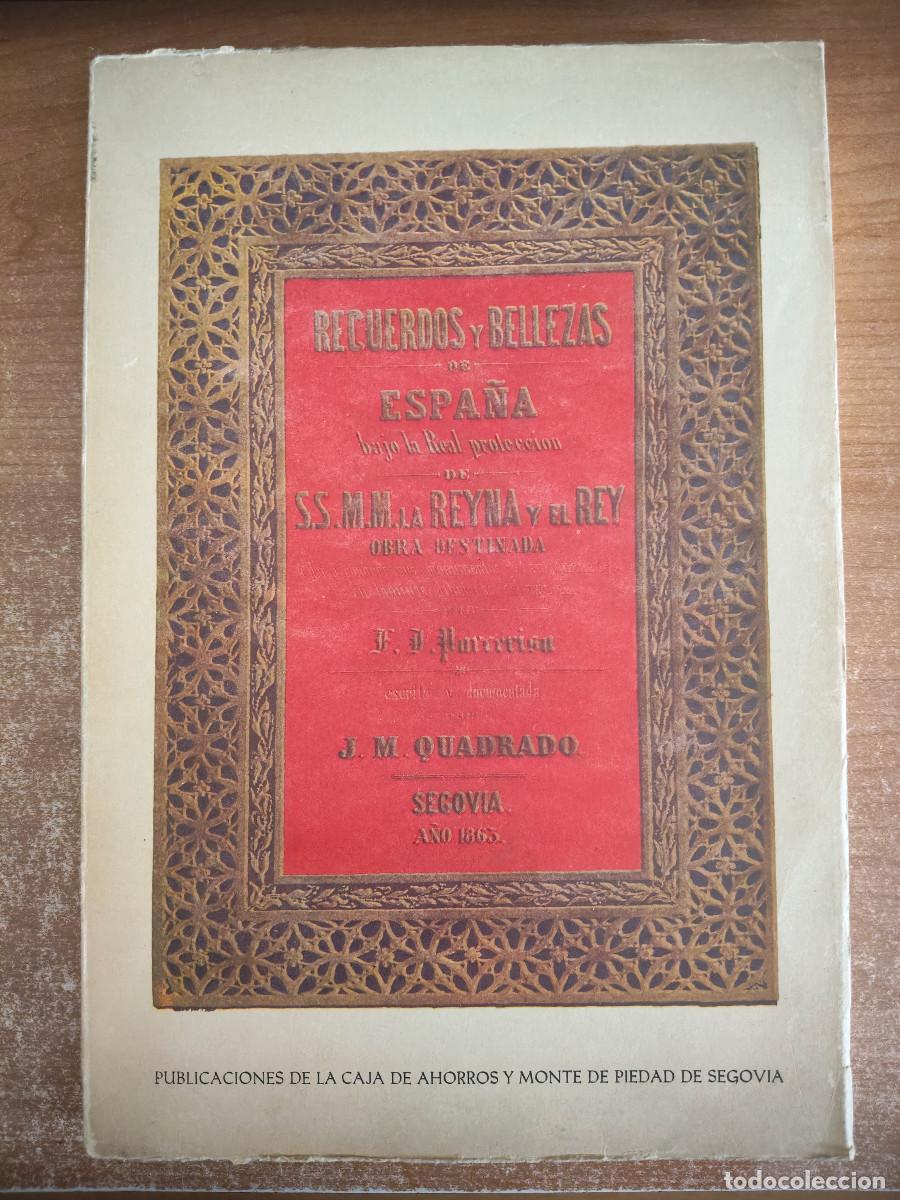 Libros: Recuerdos y Bellezas de Espa&ntilde;a. Segovia, 1865 - J. M. Quadrado - Edici&oacute;n Facsimil, 1977