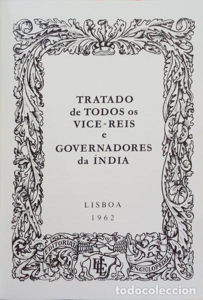 Livros em segunda m&atilde;o: Z&Uacute;QUETE. (Afonso) - TRATADO DE TODOS OS VICE-REIS E GOVERNADORES DA &Iacute;NDIA. [FAC-S&Iacute;MILE]