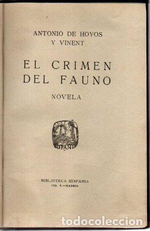B&uuml;cher: El crimen del fauno - Hoyos y Vinent, Antonio de