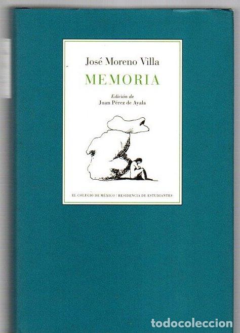 B&uuml;cher: Memoria - Moreno Villa, Jos&eacute;
