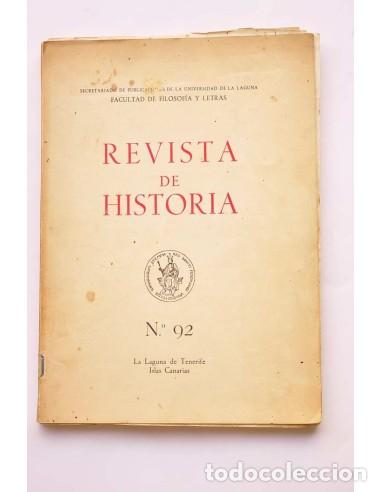 books: Revista de Historia. Tomo XVI. A&ntilde;o XXIII, n&ordm; 92, octubre-diciembre 1950 - AUTORES VARIOS