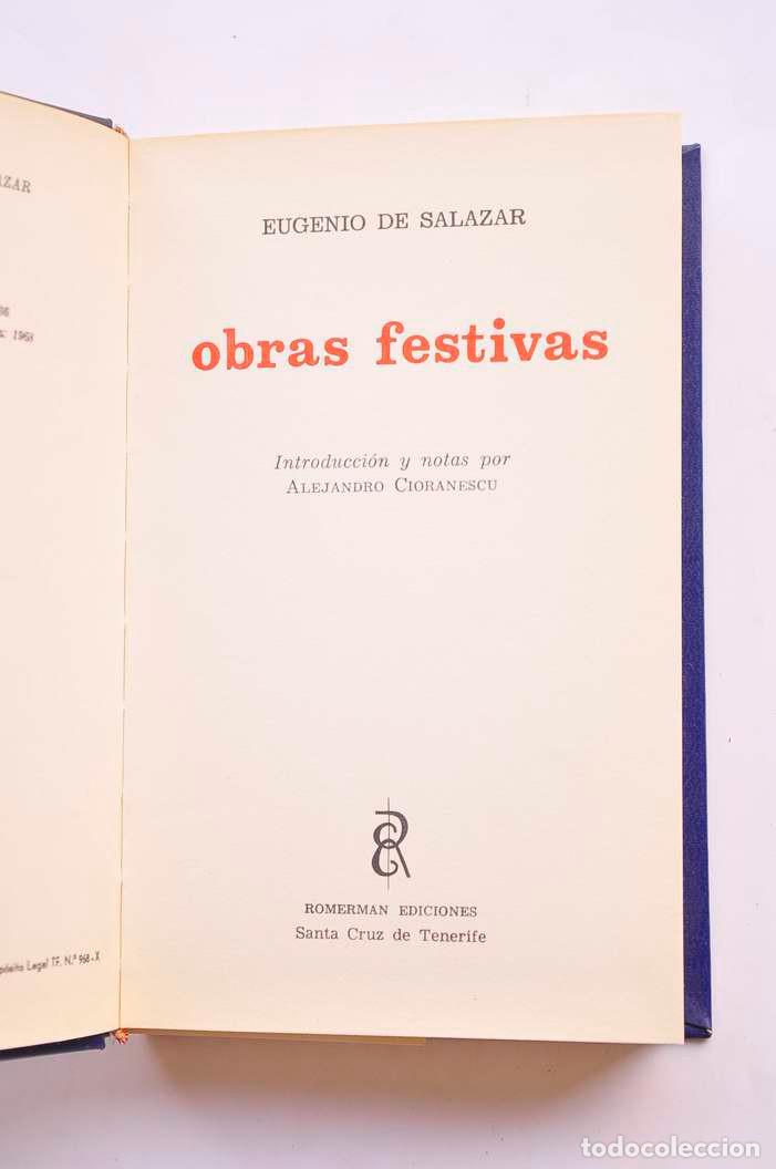 Libros: Obras festivas - SALAZAR, Eugenio de&nbsp; - Foto 2