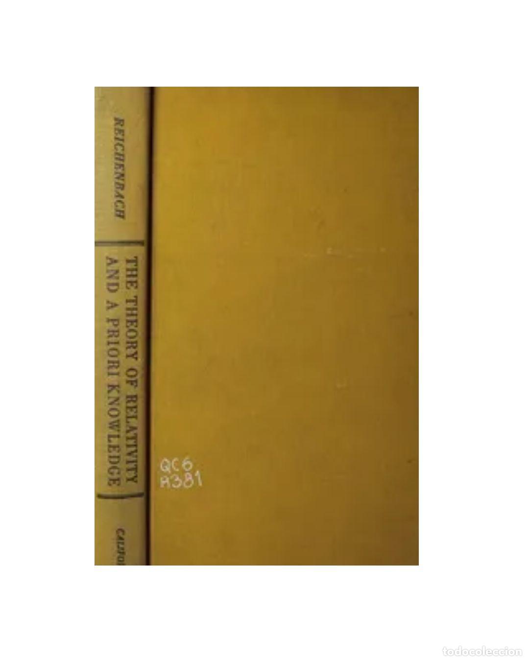 Libros: THE THEORY OF RELATIVITY AND A PRIORI KNOWLEDGE - VV.AA