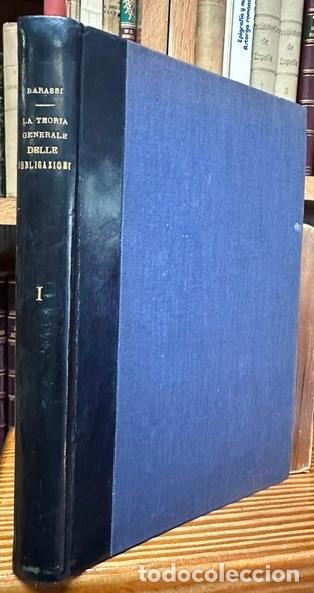 Libros: LA TEORIA GENERALE DELLE OBBLIGAZIONI. Vol. I. LA STRUTTURA - BARASSI, Lodovico