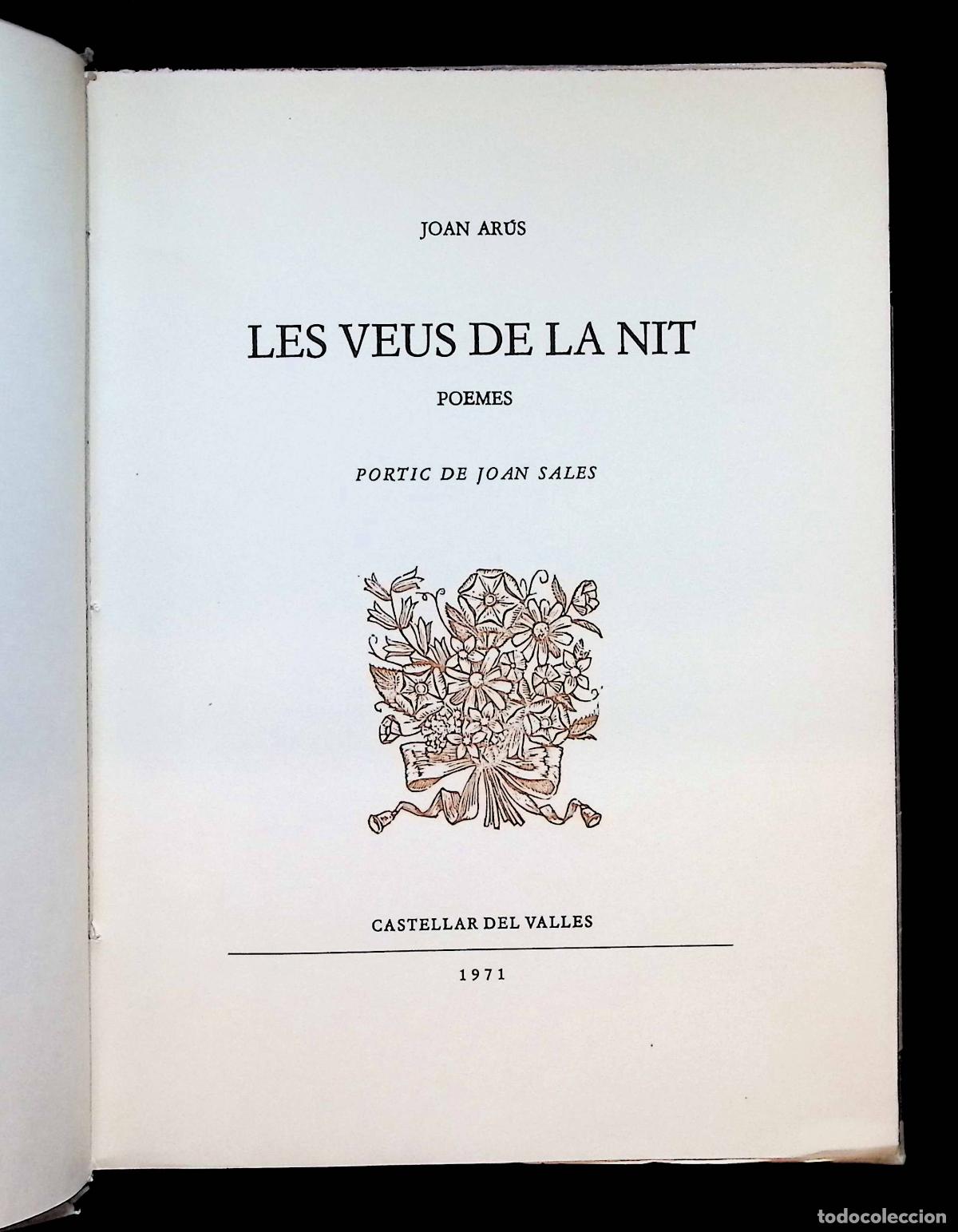 Libros: LES VEUS DE LA NIT. - AR&Uacute;S, Joan. - Foto 3