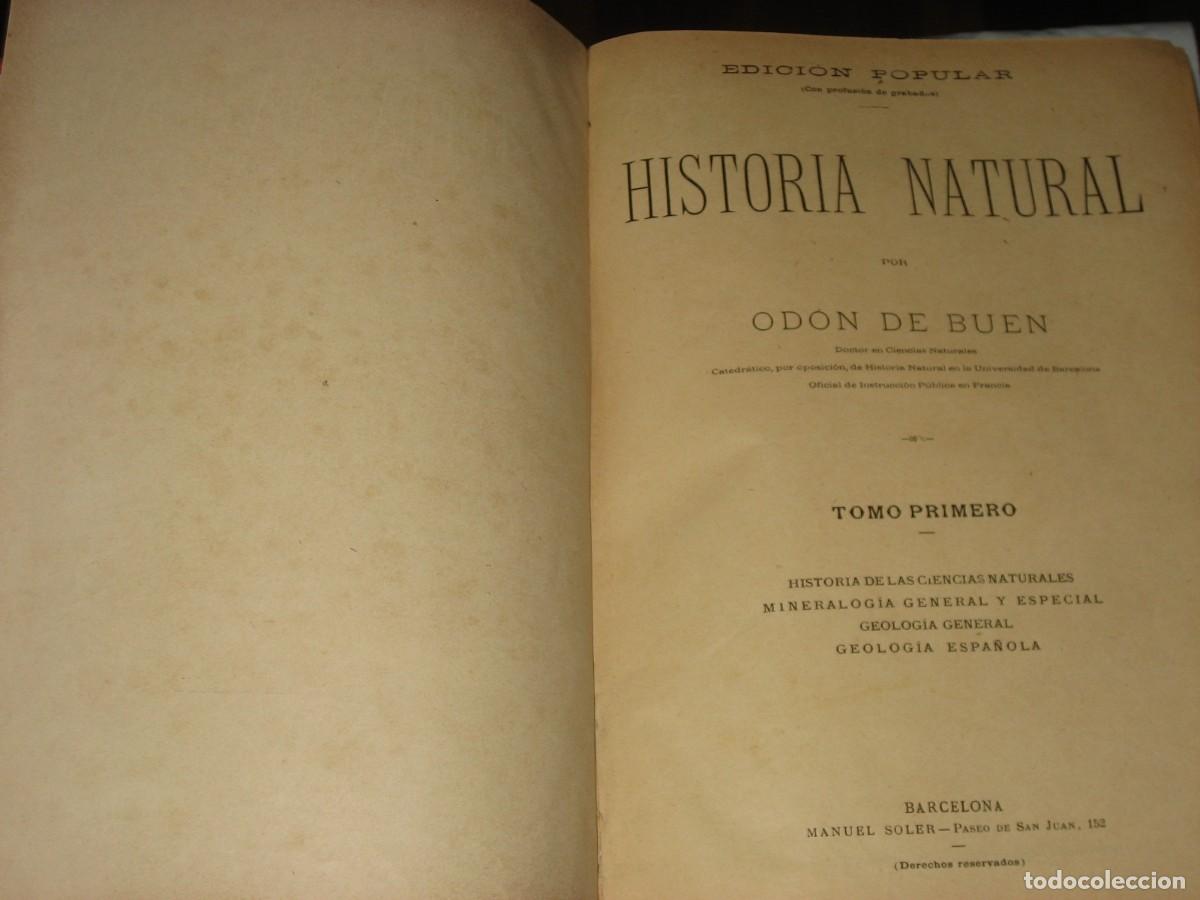 Libros: HISTORIA NATURAL. 2 TOMOS - Odon de Buen - Foto 3