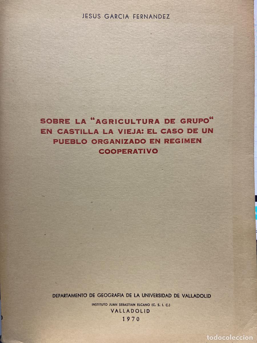 Libros: SOBRE LA &rdquo;AGRICULTURA DE GRUPO&rdquo; EN CASTILLA LA VIEJA: EL CASO DE UN PUEBLO ORGANIZADO EN R&Eacute;GIMEN COO