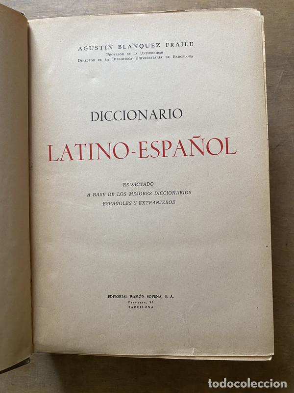 Livres: Diccionario Latino-Espa�ol - Blanquez Fraile Agustin