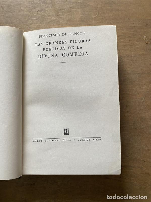 Libros: Las grandes figuras poeticas de la Divina Comedia - De Sanctis Francesco