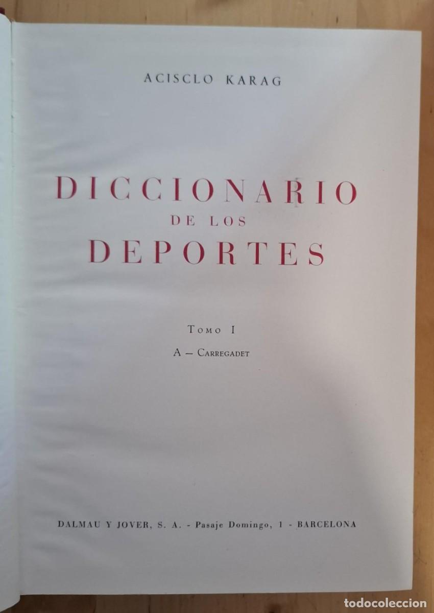 Livres: Acisclo Karag - DICCIONARIO DE LOS DEPORTES. 6 VOLS. (COMPLETO)