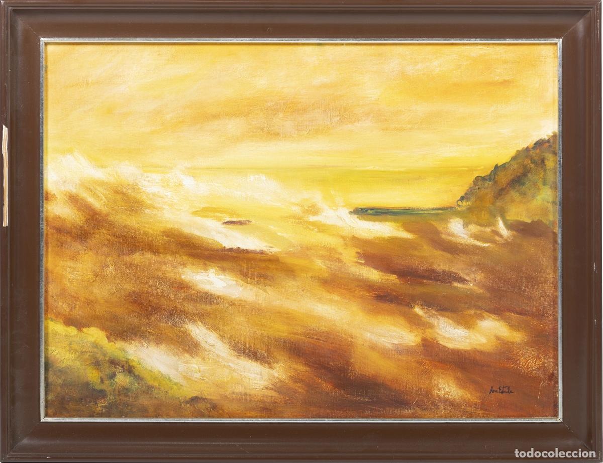 B&uuml;cher: Pintura - Ana Estrella (siglo XX) - Paisaje marino (firmada)