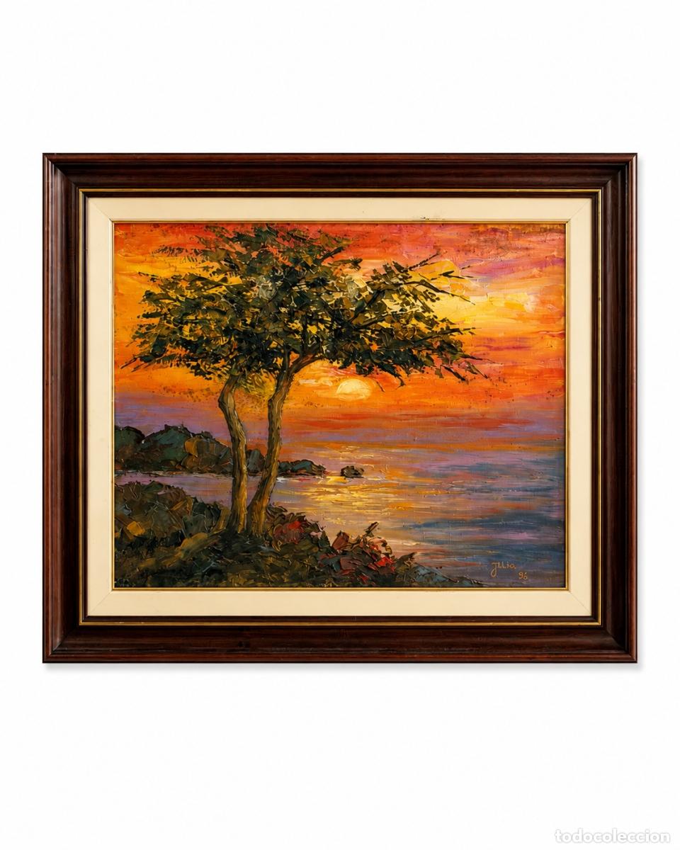 Libros: Pintura - Jusa (siglo XX) - Puesta de sol, 1996 (firmada)