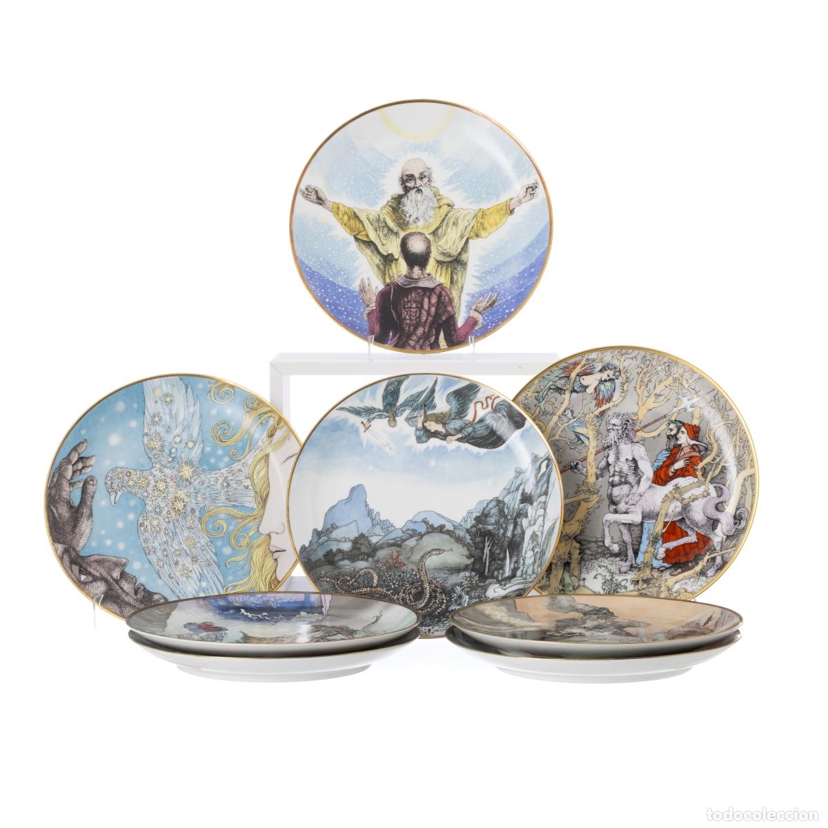 books: Porcelana - 8 Platos - Lima de Freitas - Divina Comedia