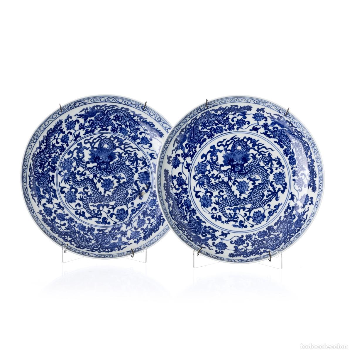 Libros: Porcelana china - Par de platos grandes